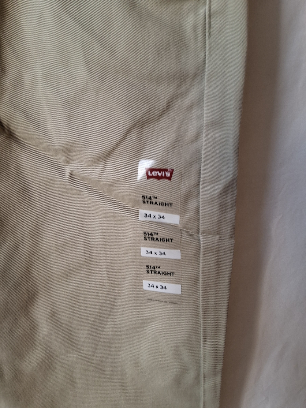 Levi's Men's Straight Jeans in‎ Khaki - Picture 4 of 5